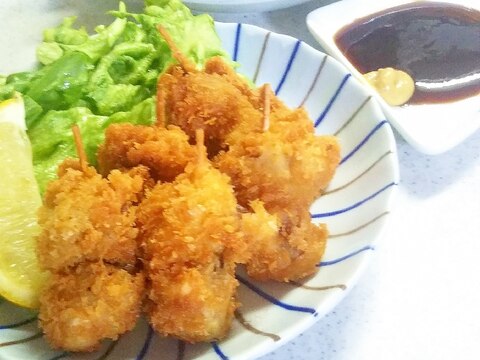 爪楊枝でミニ串カツパーティー【ずり】